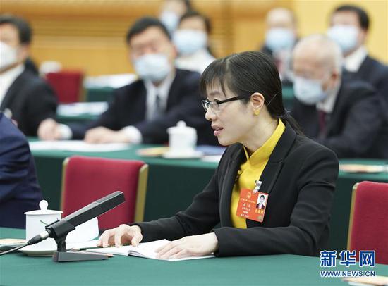 5月24日，全國人大代表禹誠參加湖北代表團的審議并發(fā)言。新華社記者 黃敬文 攝