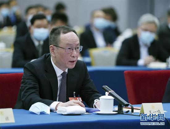  5月23日，全國政協(xié)委員王一鳴在政協(xié)聯(lián)組會(huì )上發(fā)言。新華社記者 謝環(huán)馳 攝