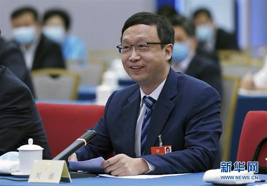  5月23日，全國政協(xié)委員劉旗在政協(xié)聯(lián)組會(huì )上發(fā)言。新華社記者 謝環(huán)馳 攝
